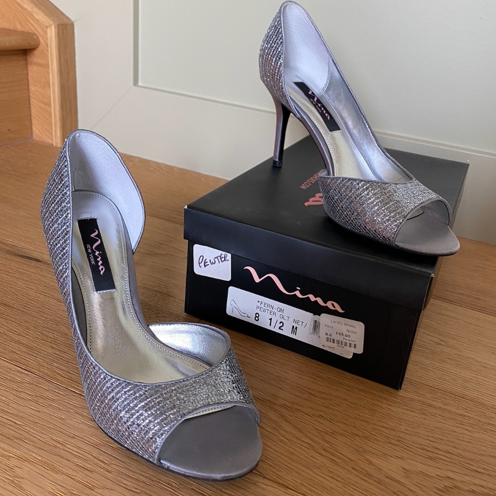 Metallic high heels (size 8.5)